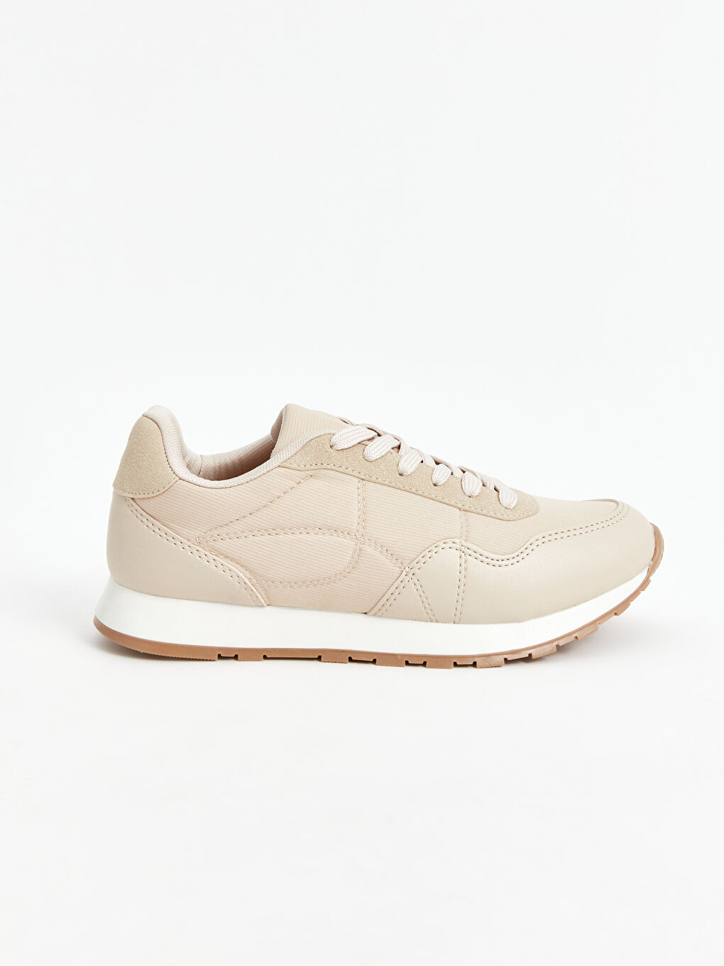 Lace-Up Leather Look Women's Sneaker -S46036Z8-S41