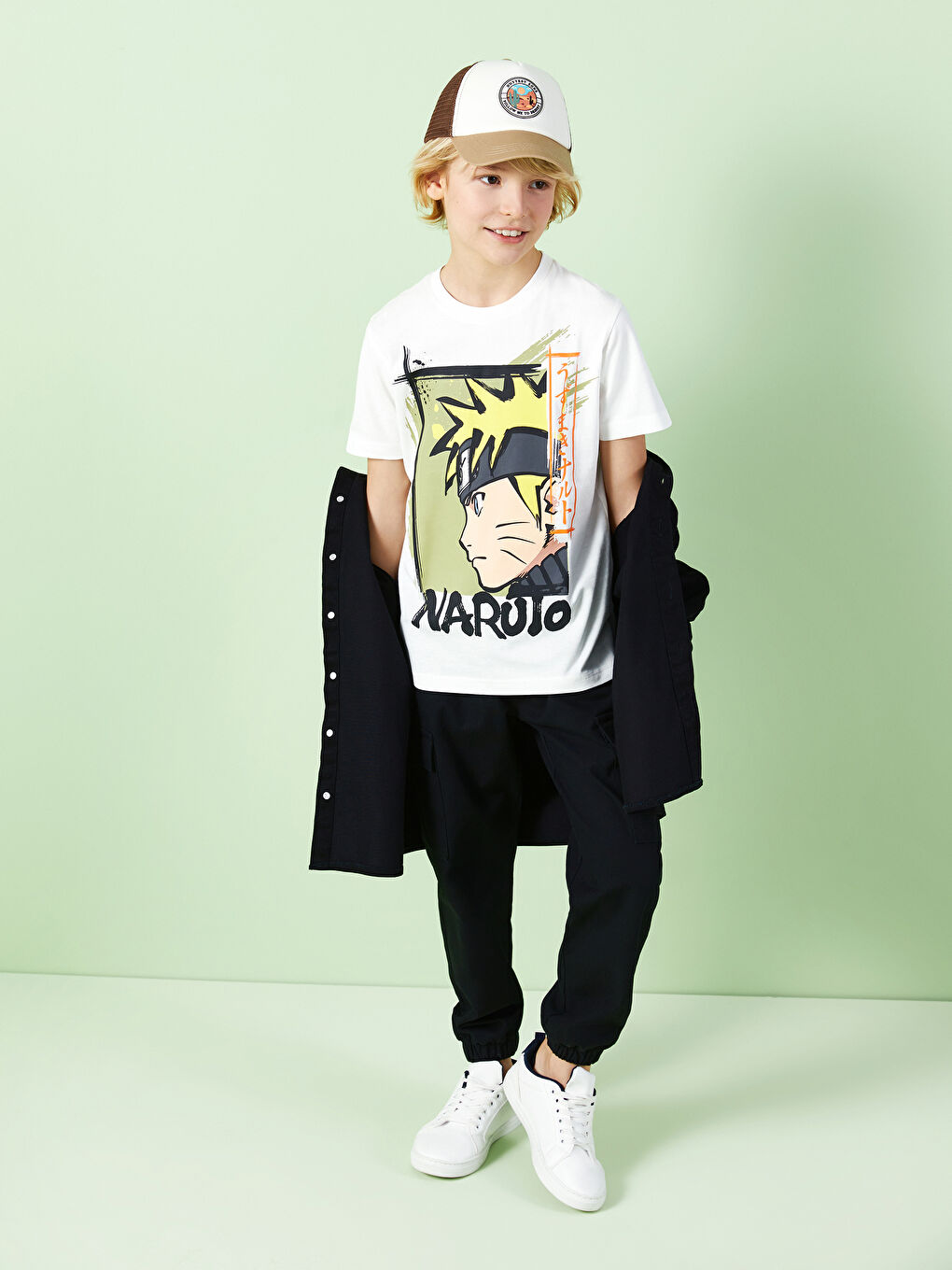Elasticated Waist Boys' Cargo Jogger Pants -S46111Z4-RQL