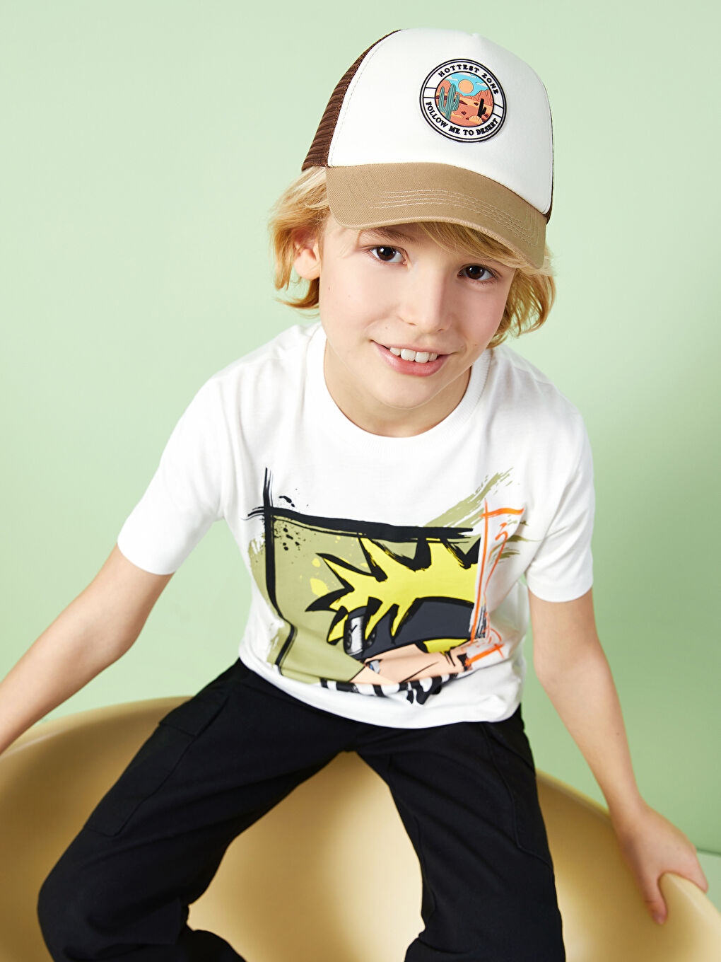 Elasticated Waist Boys' Cargo Jogger Pants -S46111Z4-RQL