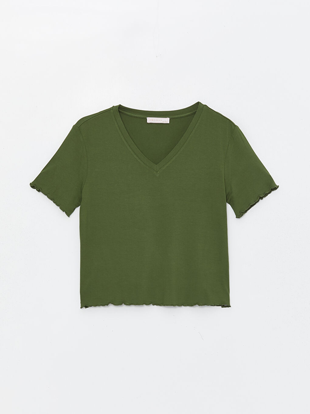 Yeşil V Yaka Kadın Pijama Üstü