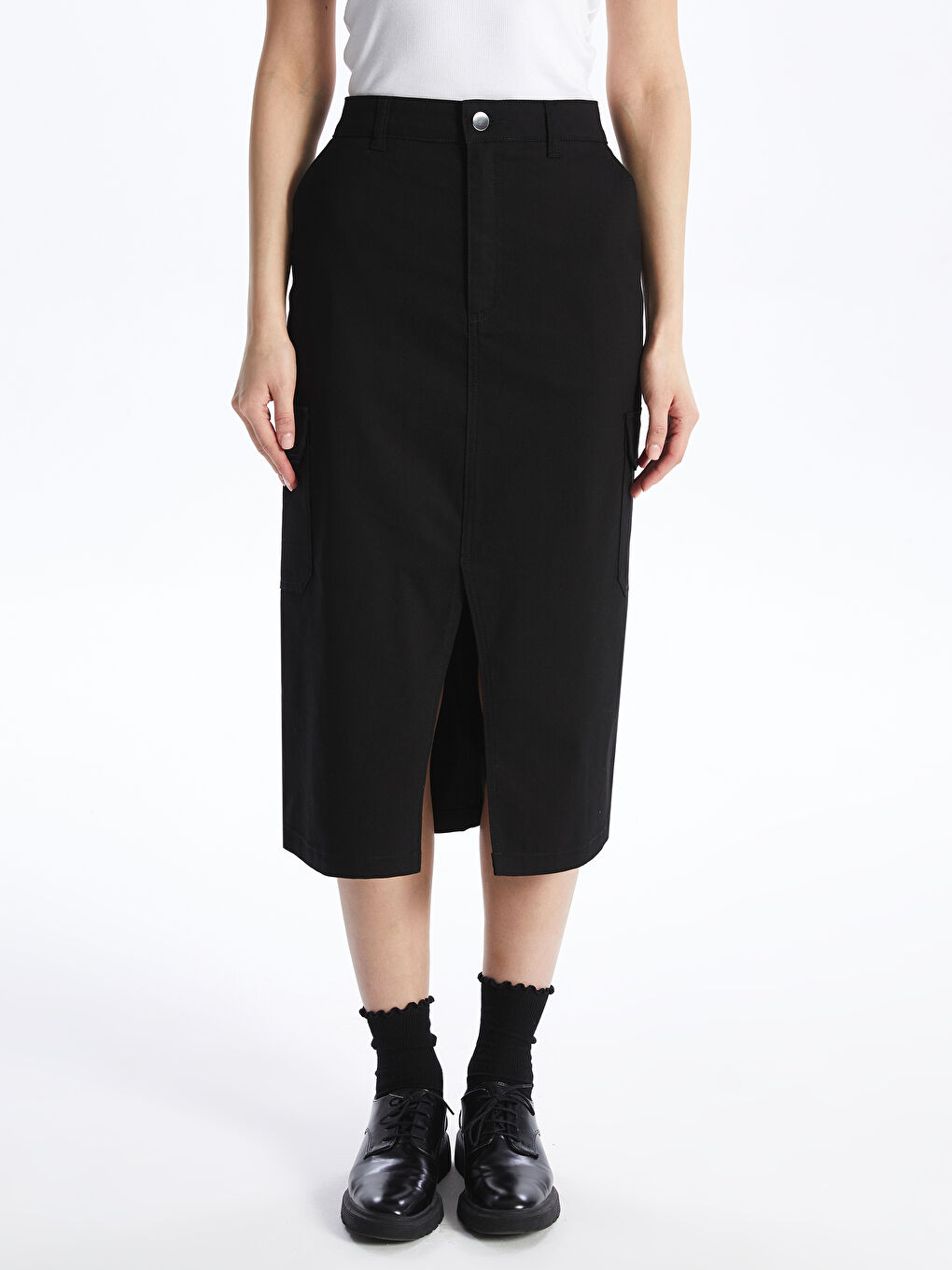 Women's Regular Fit Plain Skirt -S46129Z8-CVL