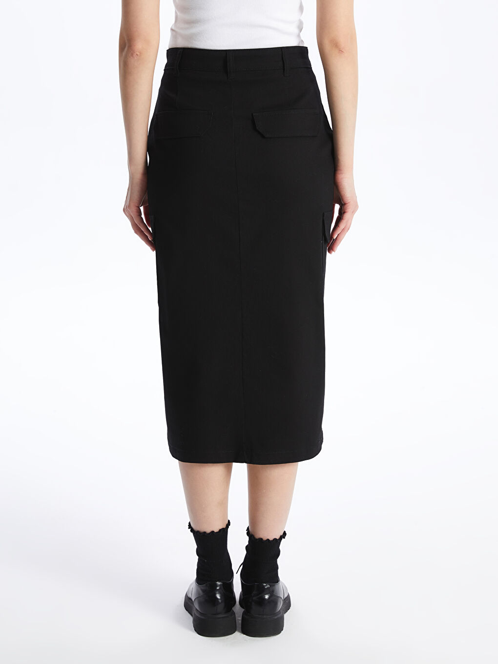 Women's Regular Fit Plain Skirt -S46129Z8-CVL