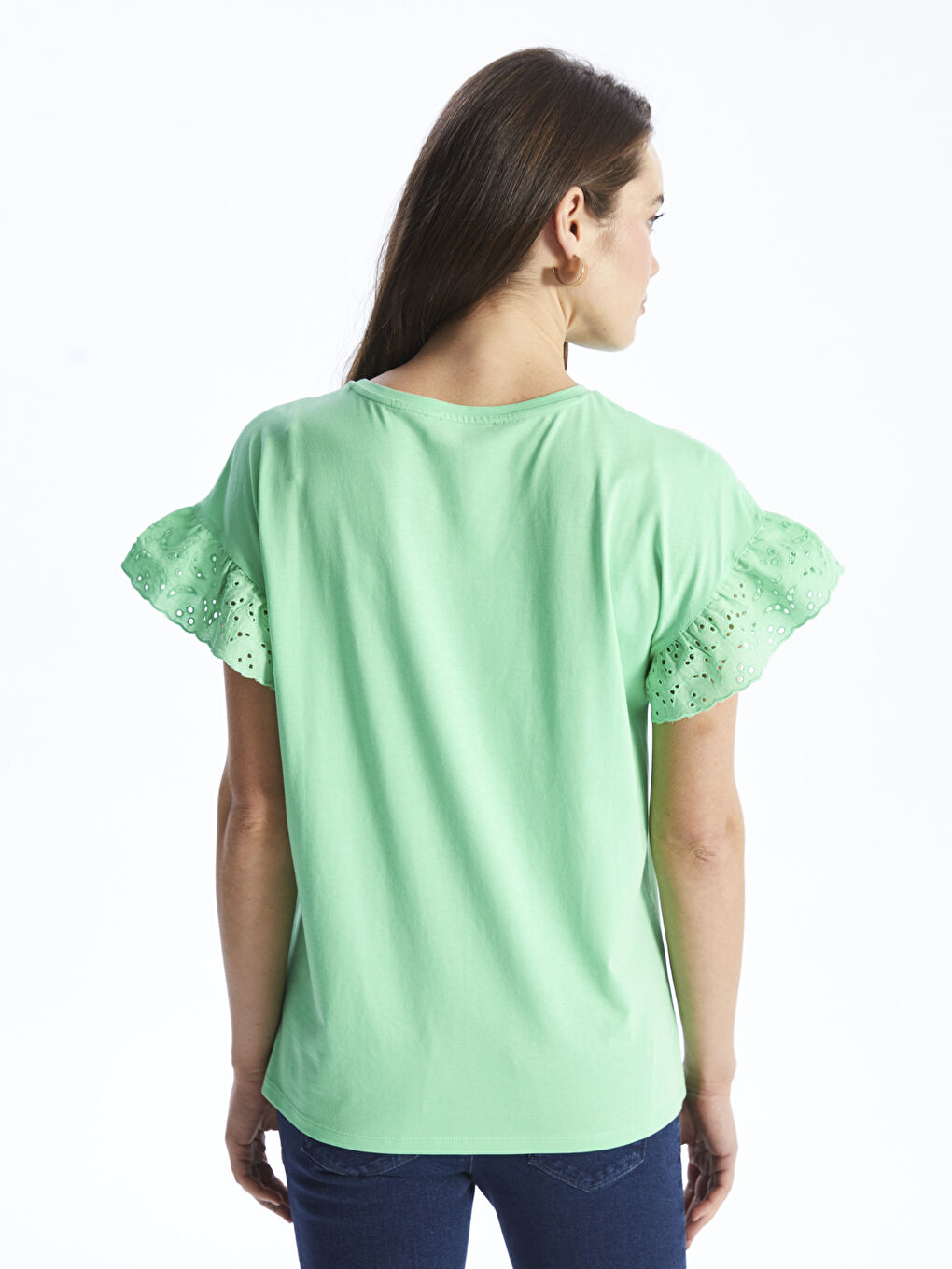 Crew Neck Plain Short Sleeve Maternity T-Shirt -S46136Z8-SX4