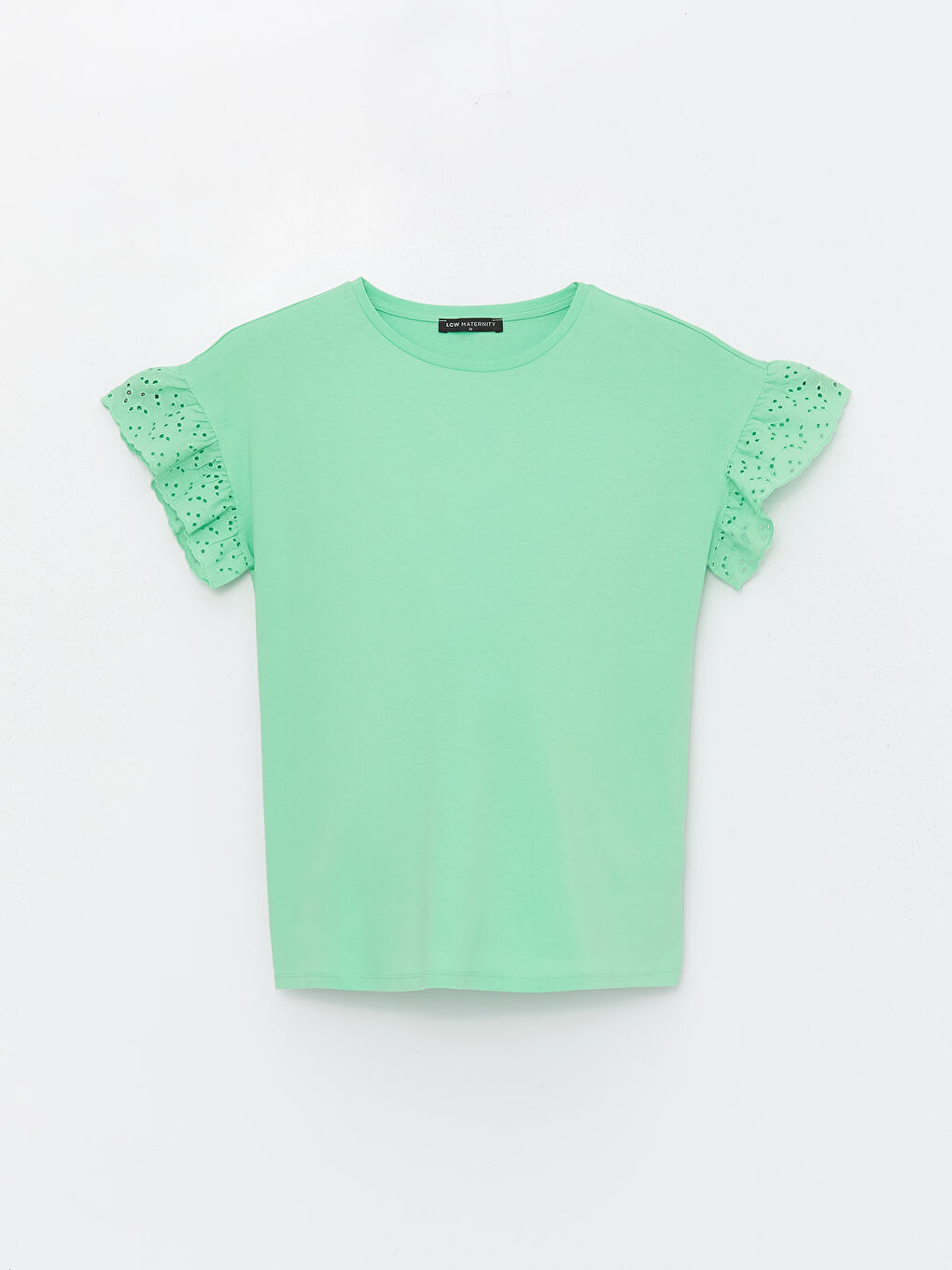 Crew Neck Plain Short Sleeve Maternity T-Shirt -S46136Z8-SX4