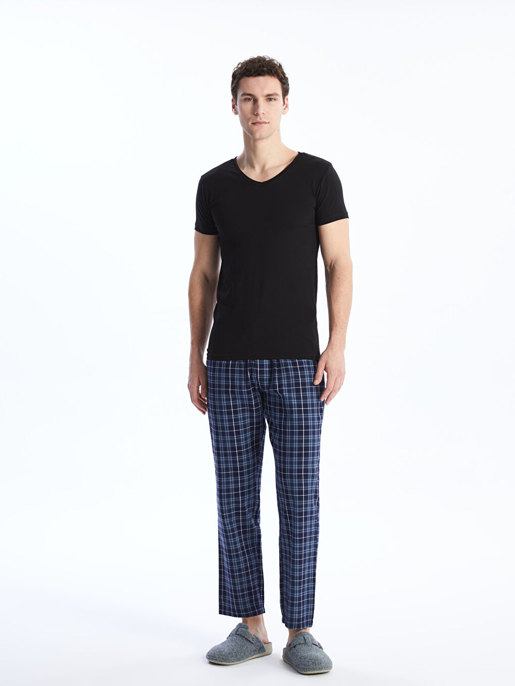Regular Fit Plaid Men's Pyjama Bottoms