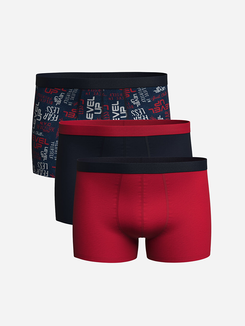 Standard Fit Cotton Flexible Men's Boxer 3-Piece -S46161Z8-LSJ
