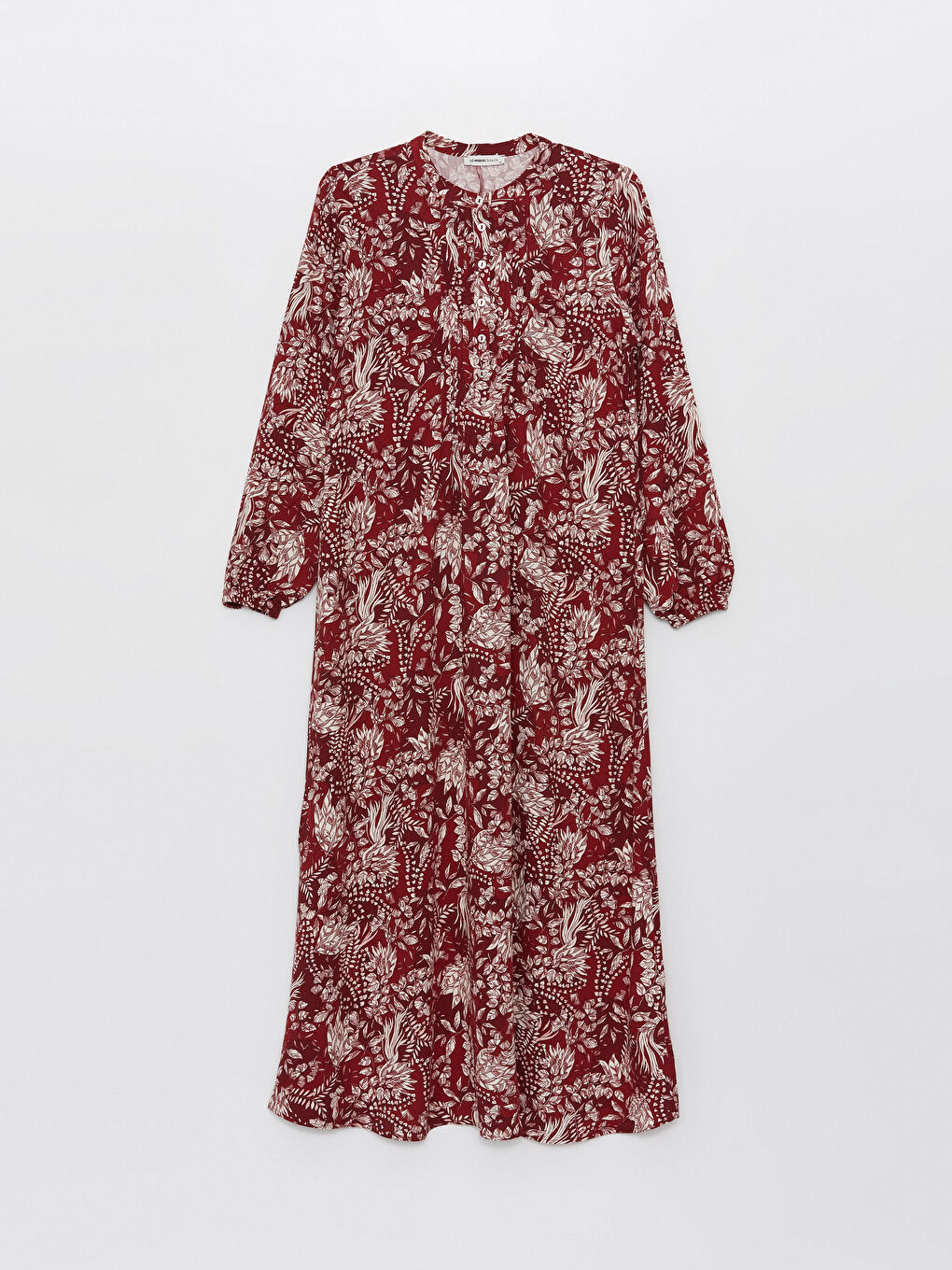 Crew Neck Flower Long Sleeve Women's Dress -S46162Z8-LTQ