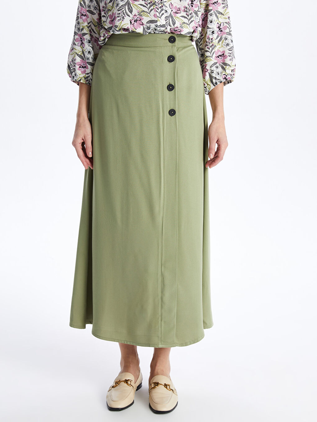 Elastic Waist Straight A-Line Belmando Women's Skirt -S46179Z8-GUY