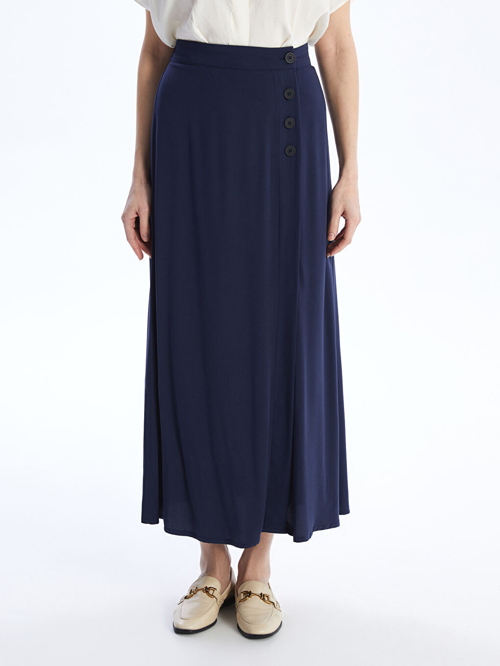 Elastic Waist Straight A-Line Belmando Women's Skirt -S46179Z8-PWU