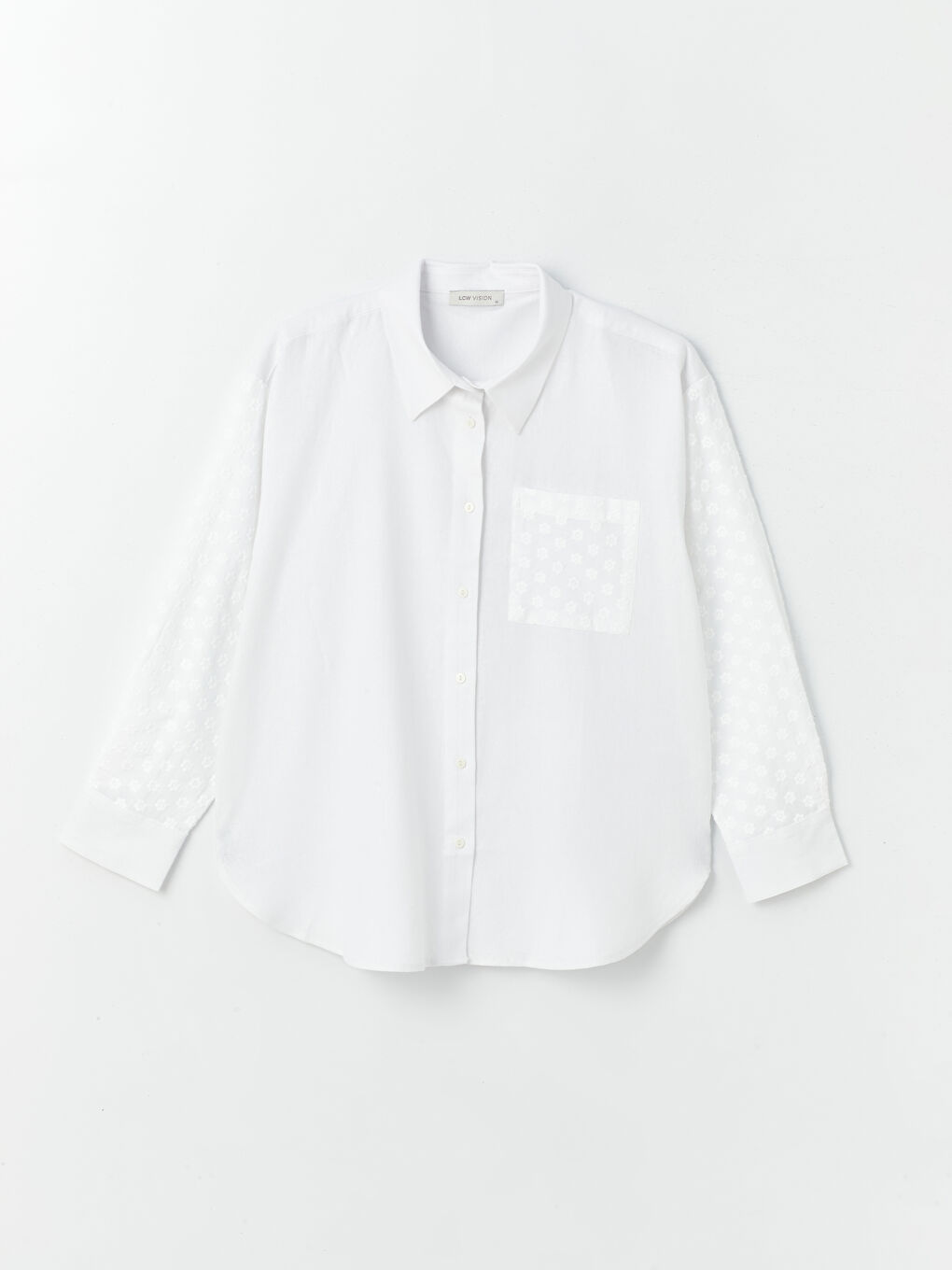 LCW Vision Plain Long Sleeve Linen Blend Women's Shirt -S46209Z8-R9J