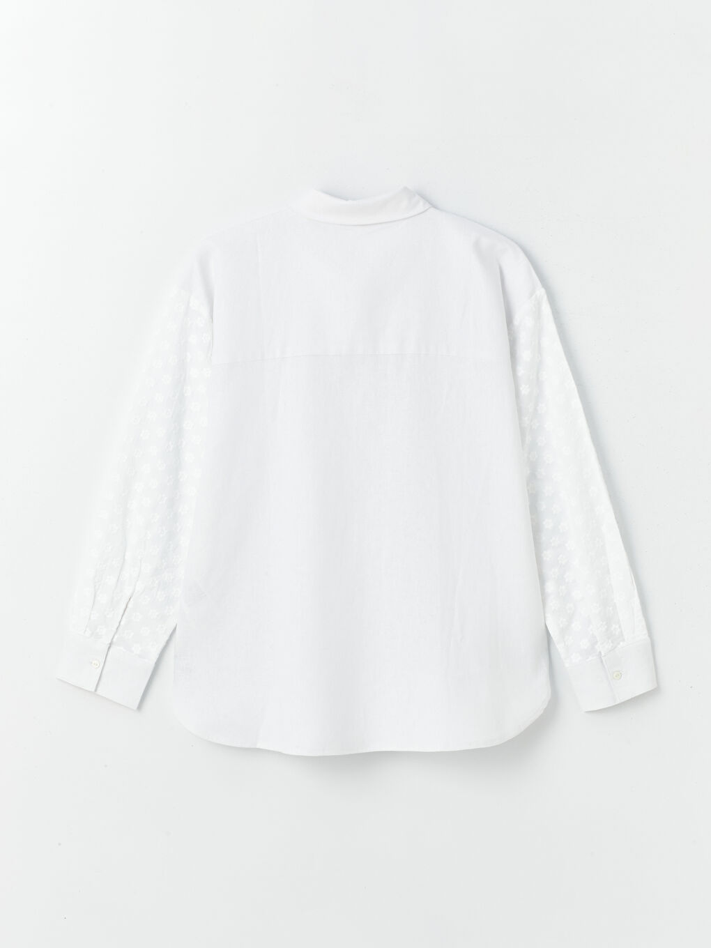 LCW Vision Plain Long Sleeve Linen Blend Women's Shirt -S46209Z8-R9J