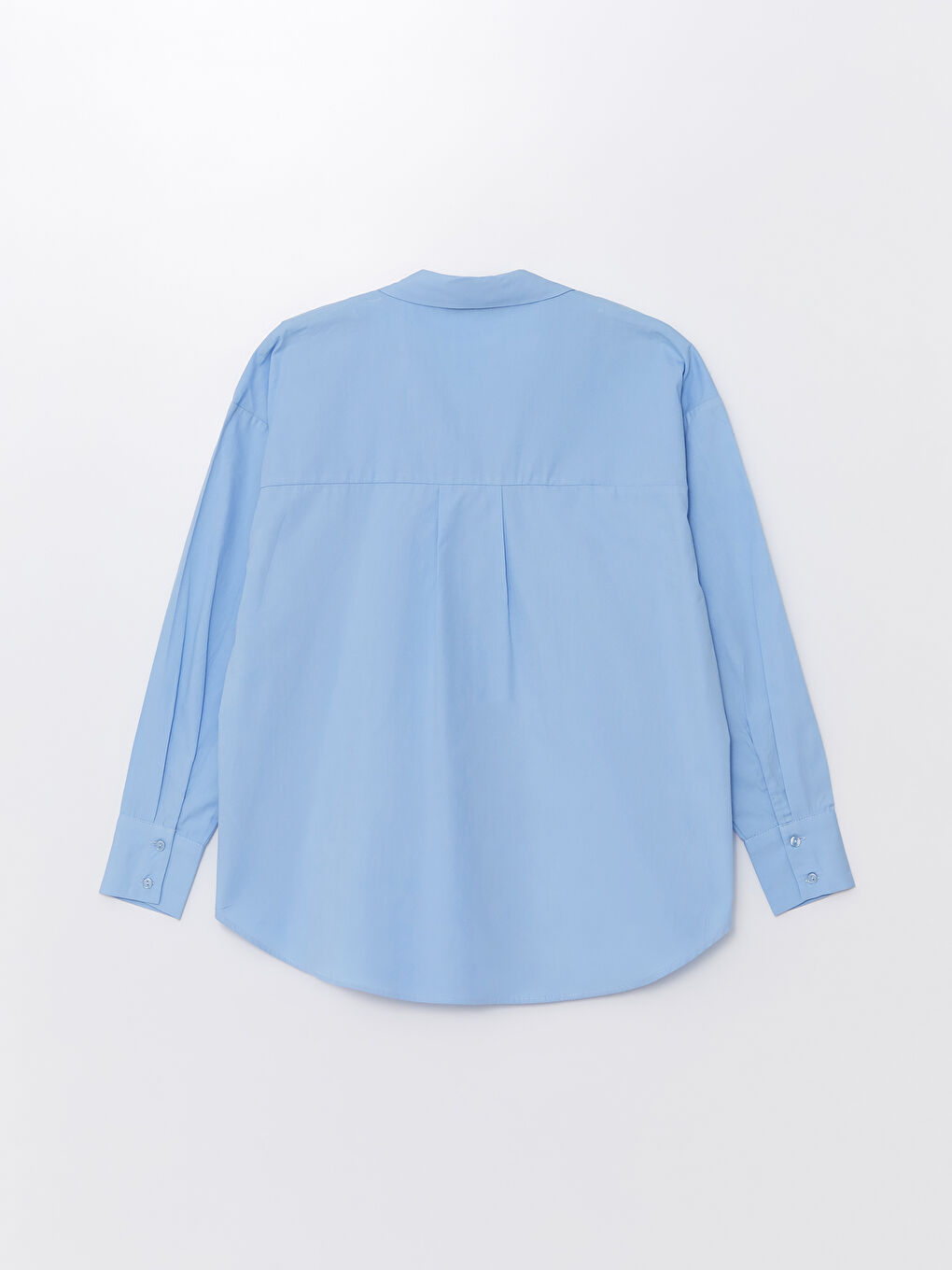 Self-Patterned Long Sleeve Oversize Women's Shirt-6