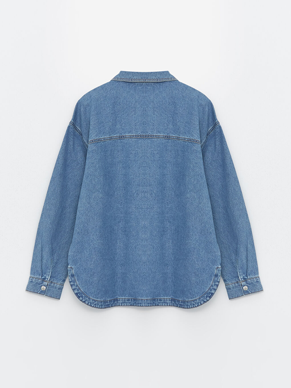 Oversize Women's Denim Shirt Jacket-6