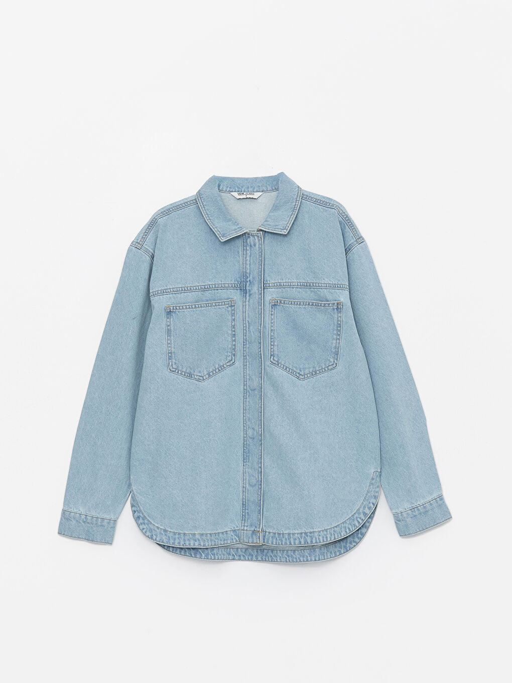 Veste Chemise en Jean Oversize pour Femmes-5
