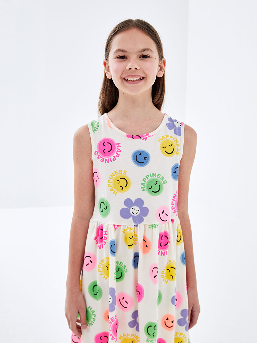 Crew Neck Girls Dress -S46227Z4-LRB