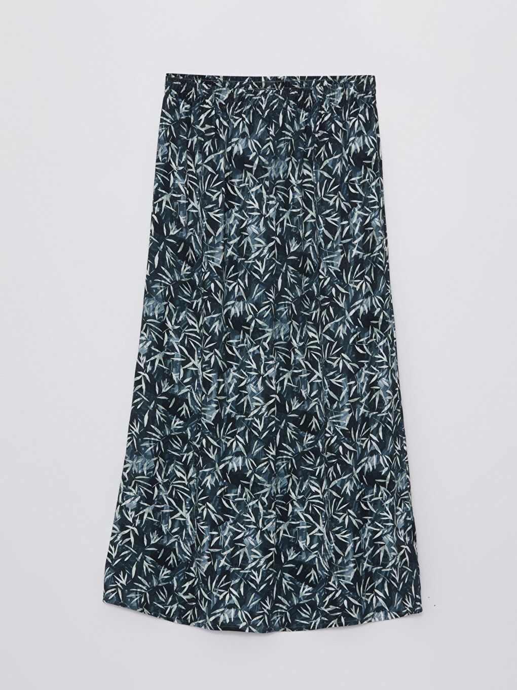 Yeşil Beli Lastikli Desenli Belmando Kadın Etek-4