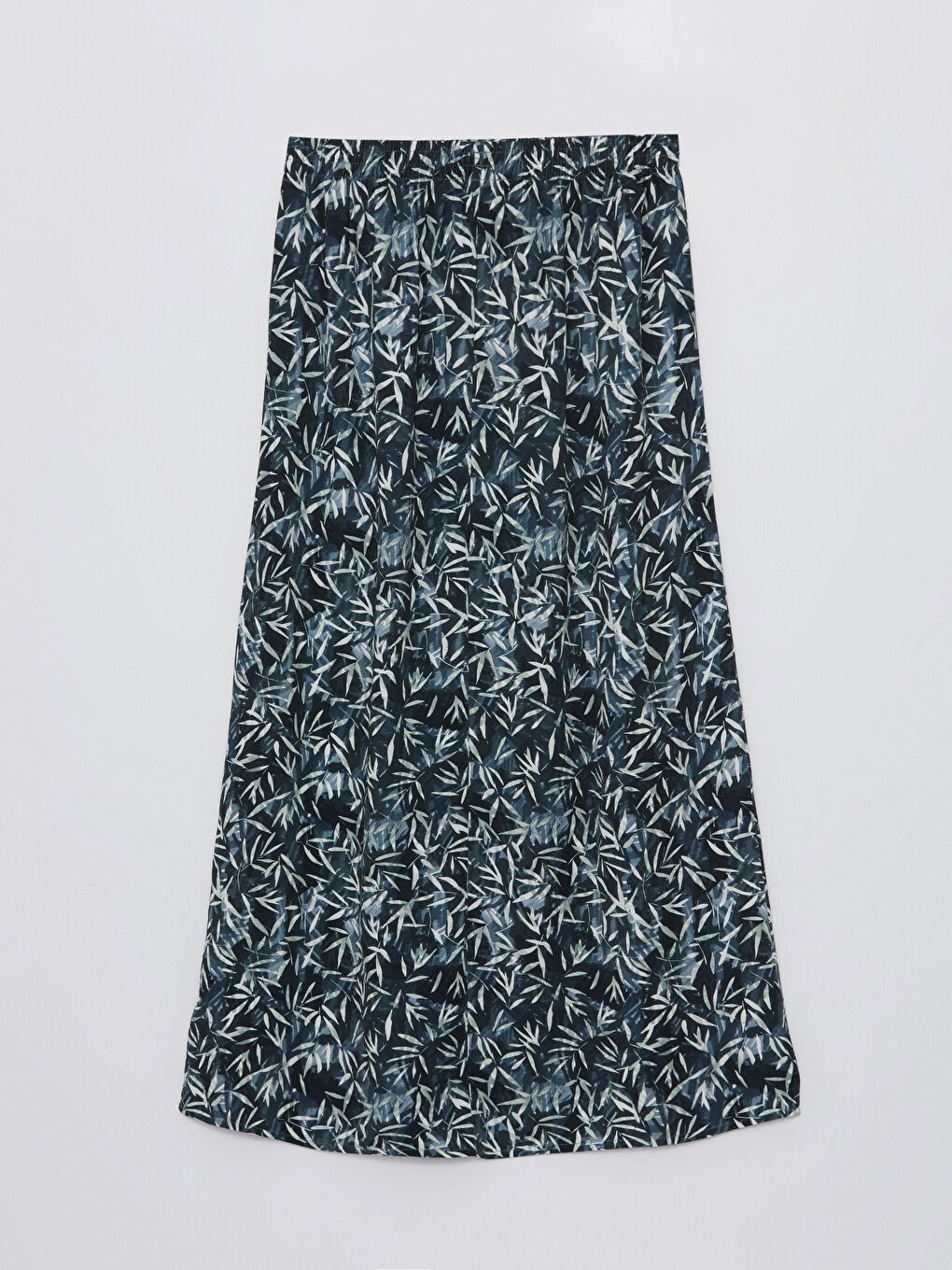 Yeşil Beli Lastikli Desenli Belmando Kadın Etek-5