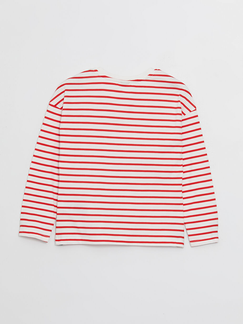 Crew Neck Striped Long Sleeve Girl's T-Shirt -S46252Z4-LRA