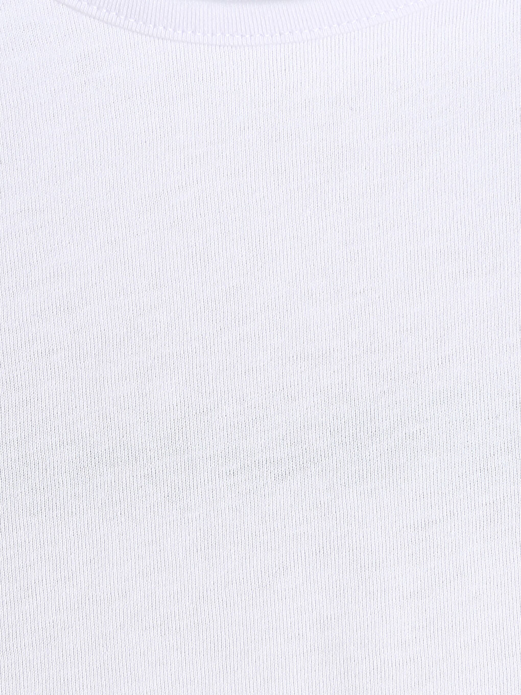 تي شيرت بنات كم قصير بسيط كول مدور-4