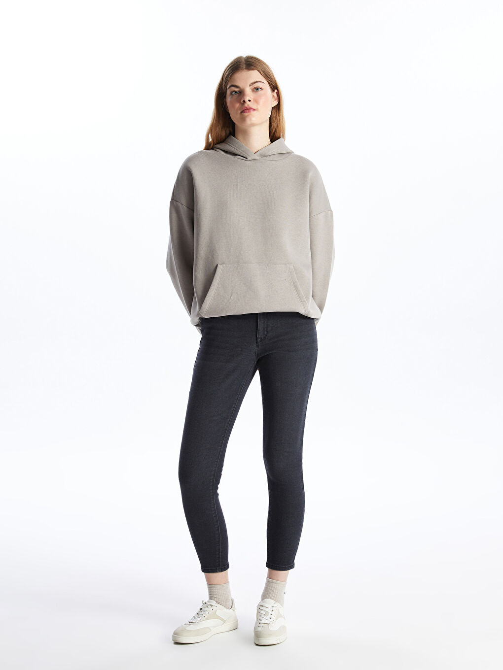 LCW Jeans Gri Mercury Skinny Fit Kadın Jean Pantolon - 1