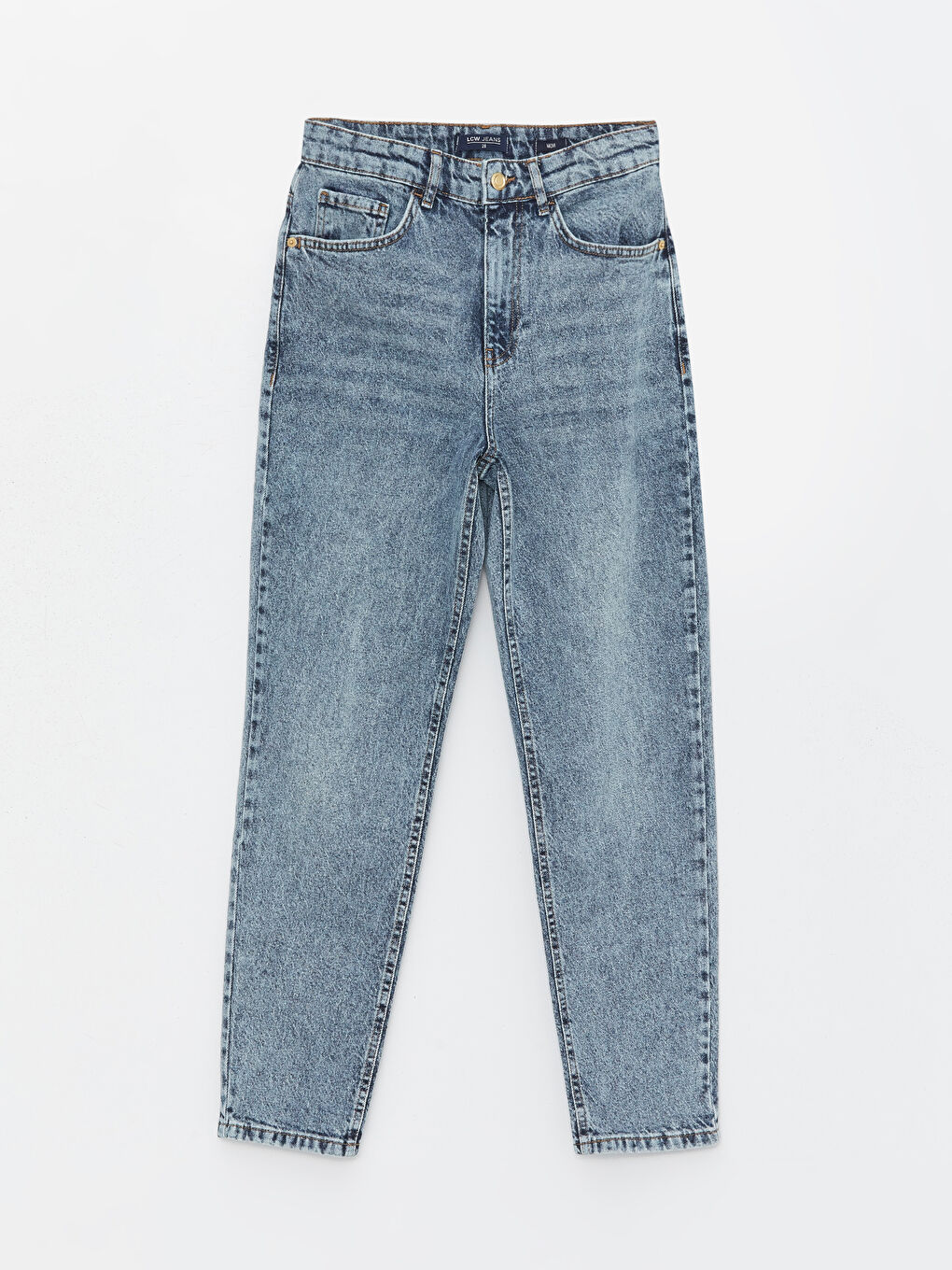 LCW Jeans Orta İndigo Rodeo Mom Fit Kadın Jean Pantolon - 5