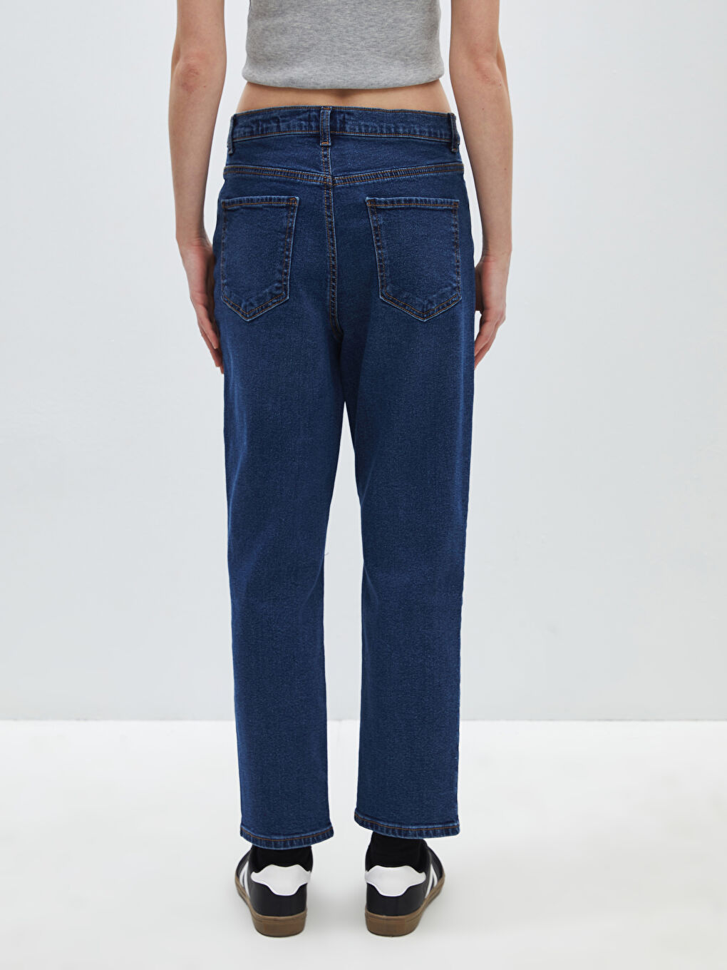 LCW Jeans Koyu Rodeo Straight Kadın Jean Pantolon - 4