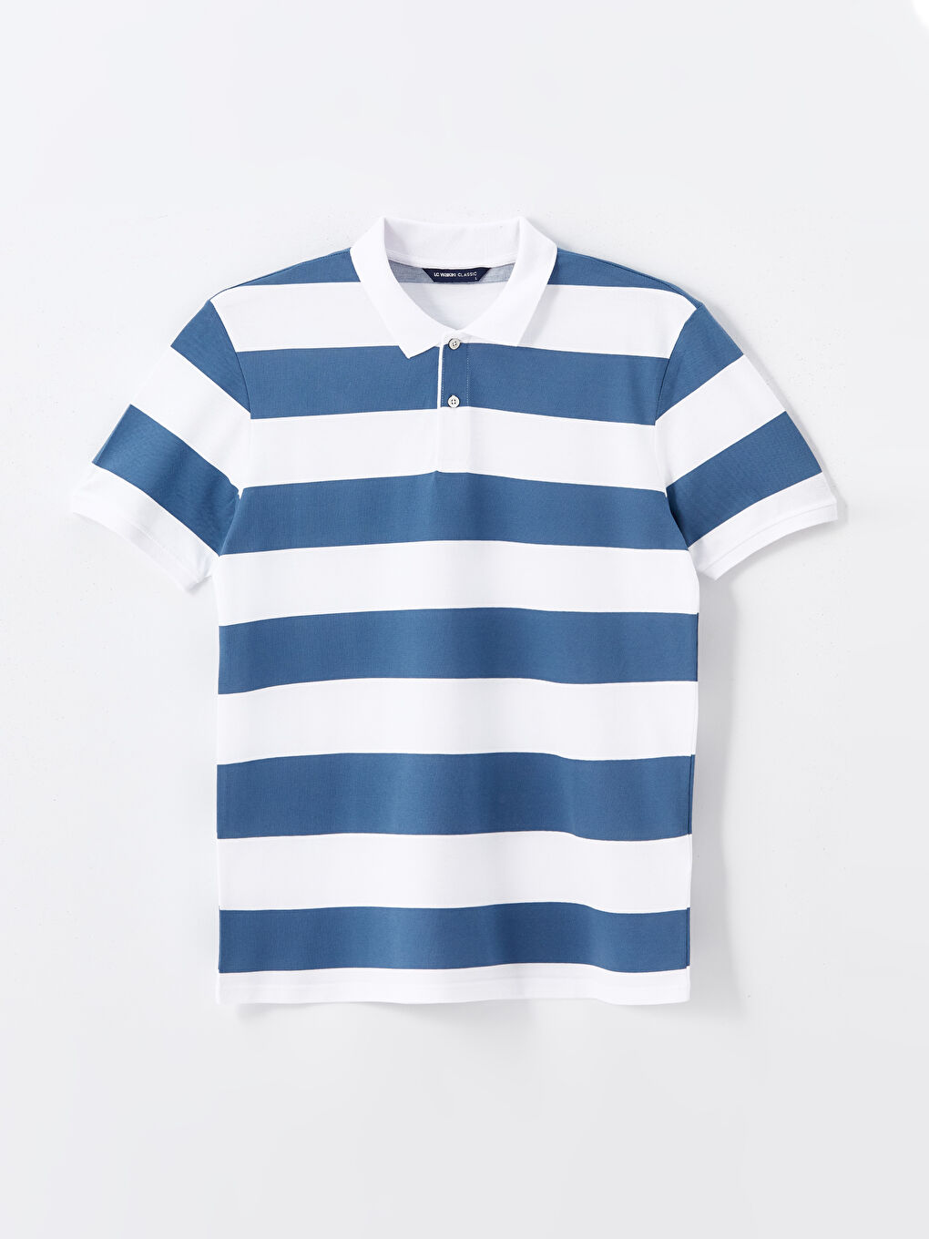 Polo Neck Short Sleeve Color Block Pique Men's T-Shirt -S46400Z8-LGB