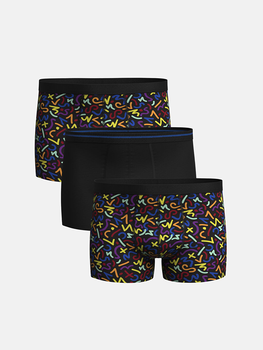 Standard Fit Cotton Flexible Men's Boxer 3-Piece -S46408Z8-LQJ