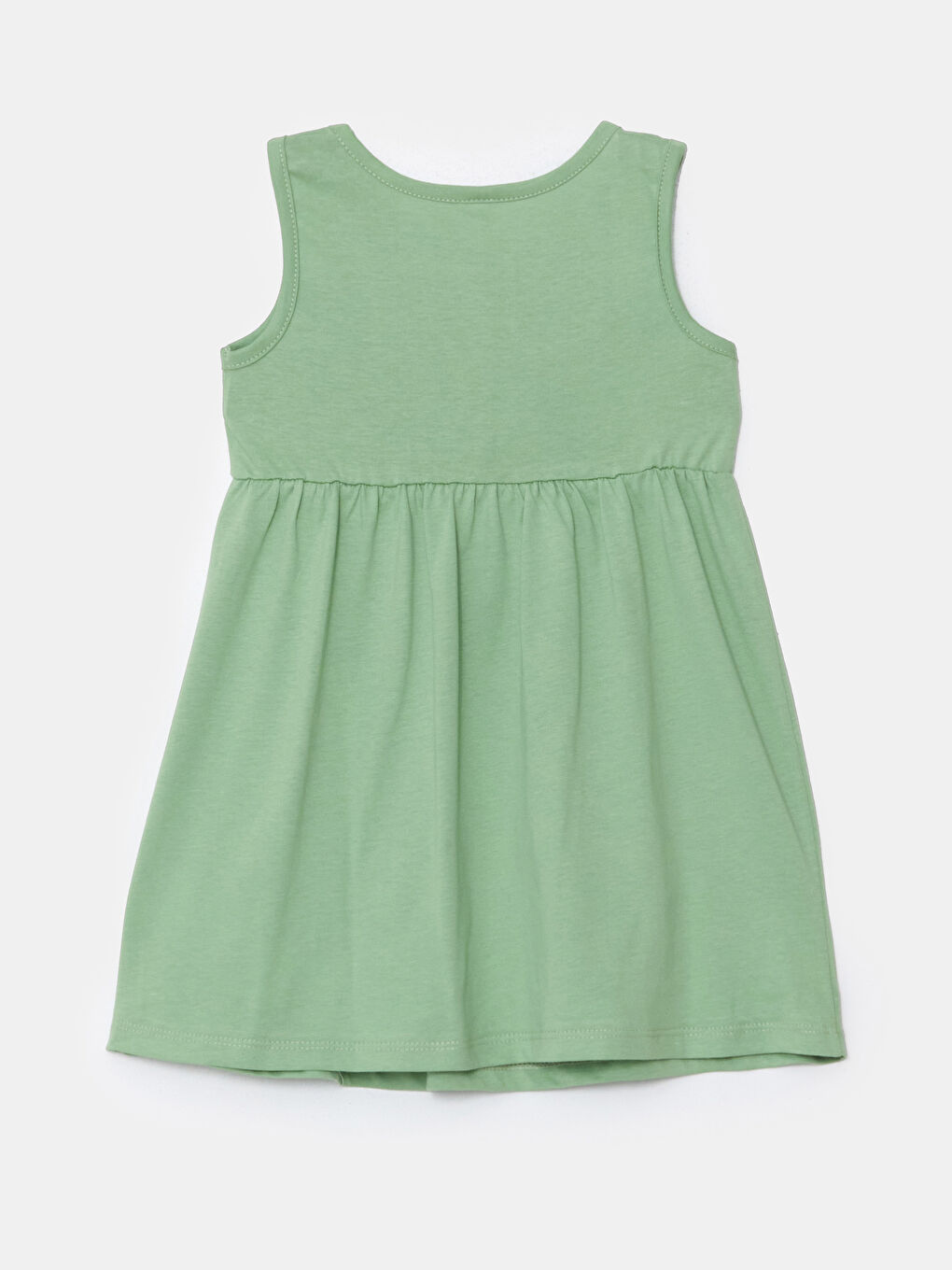Crew Neck Printed Girls' Jersey Dress-1