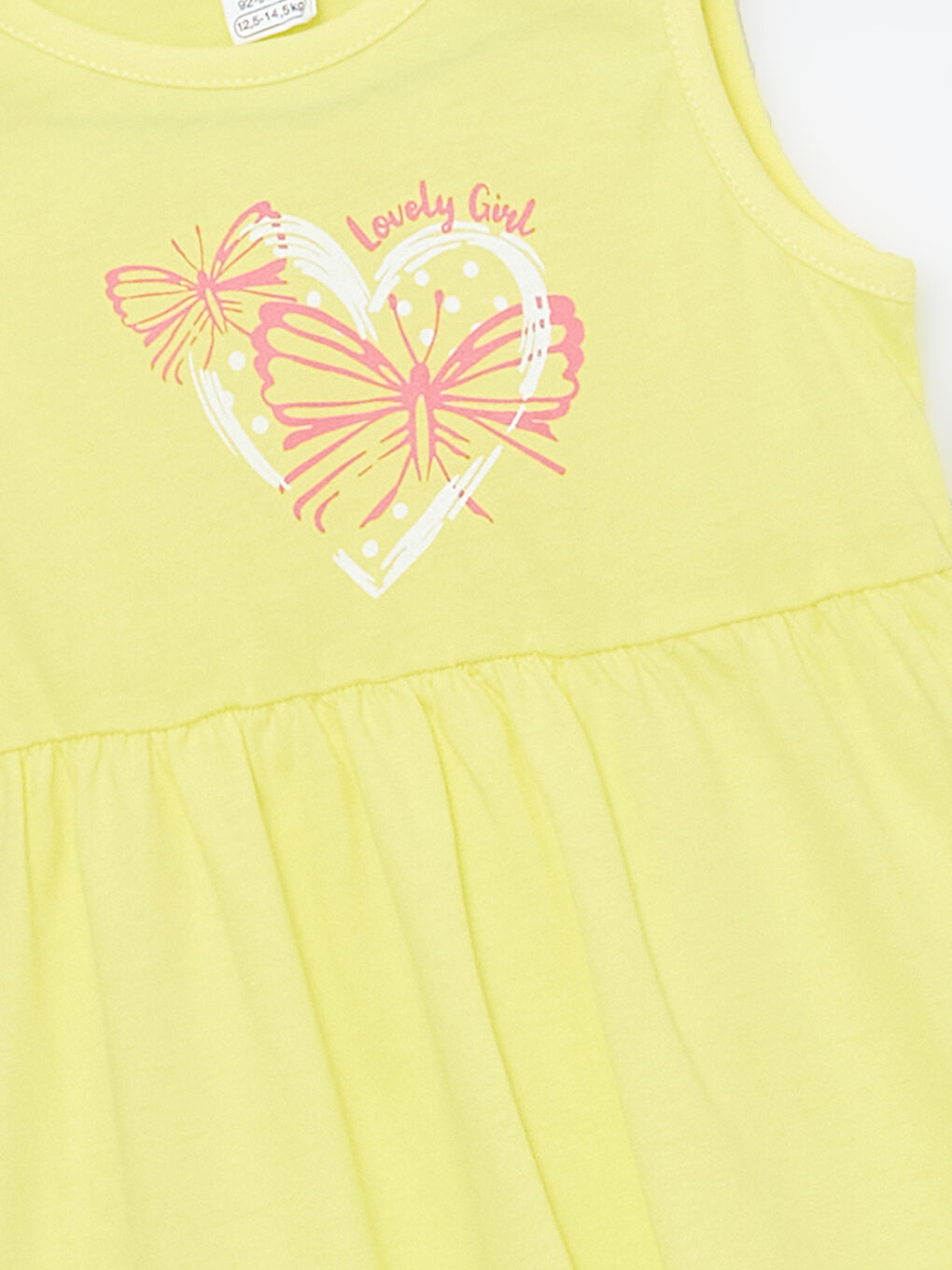 فستان جيرسي مطبوع برقبة دائرية للبنات-1