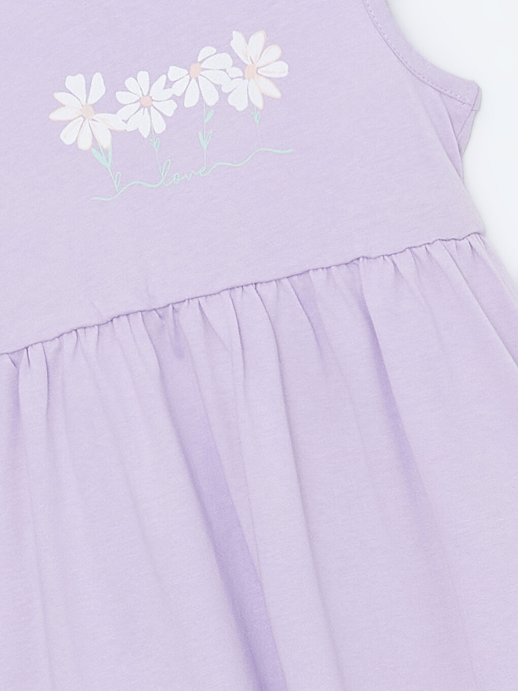 Crew Neck Printed Girls' Jersey Dress-1