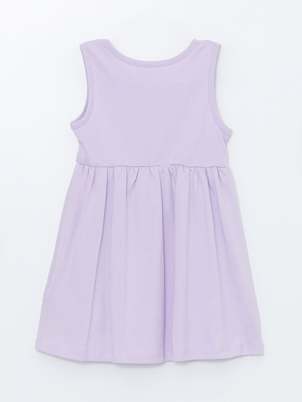 Crew Neck Printed Girls' Jersey Dress-2