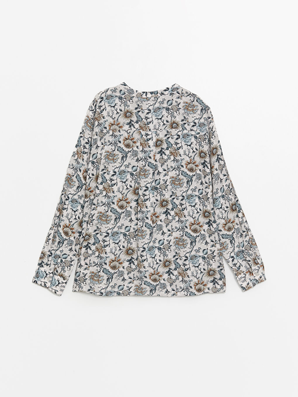 Women's Crew Neck Floral Long Sleeve Blouse -S46475Z8-LRA