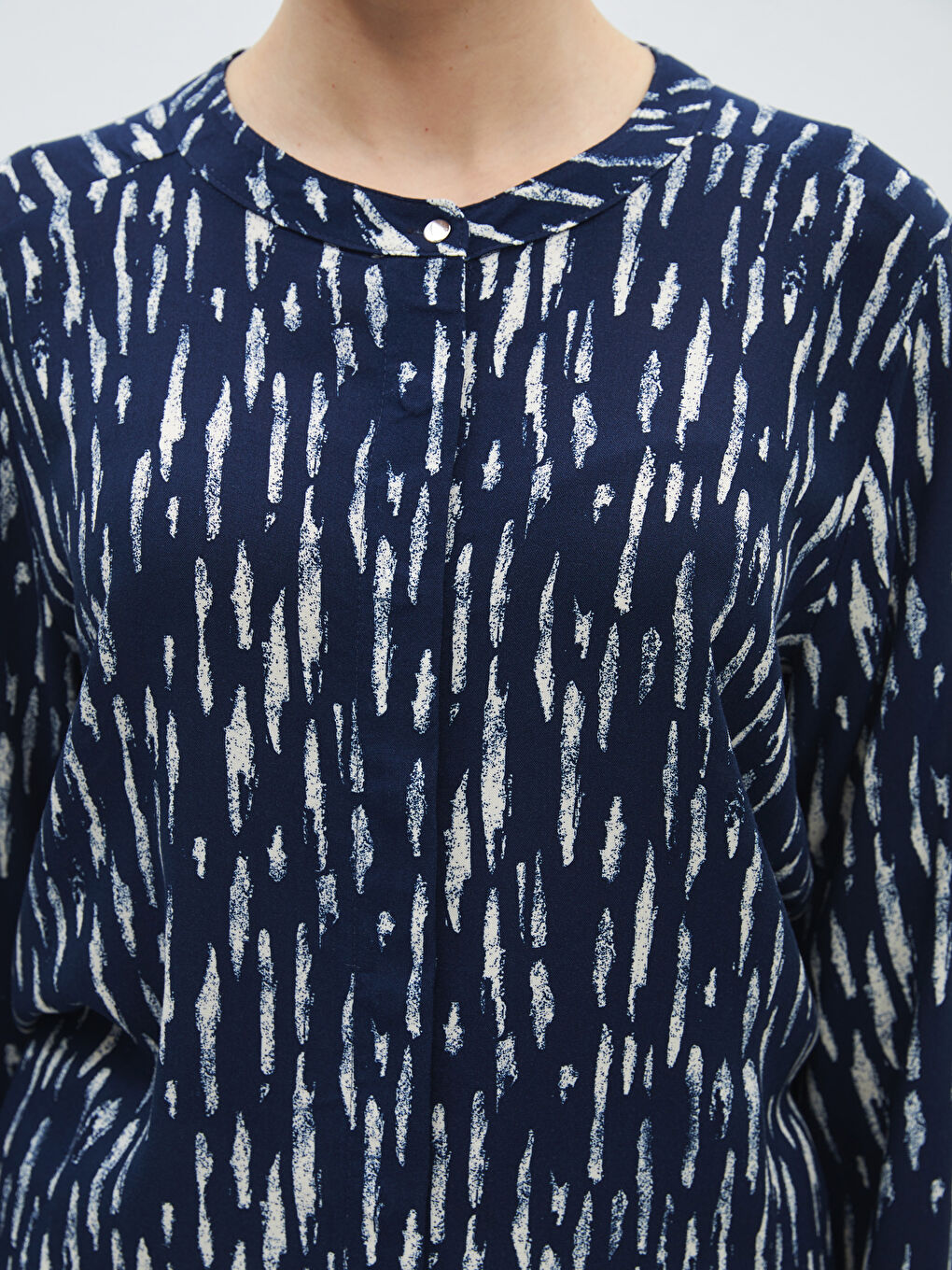 Crew Neck Patterned Women's Shirt Tunic-3