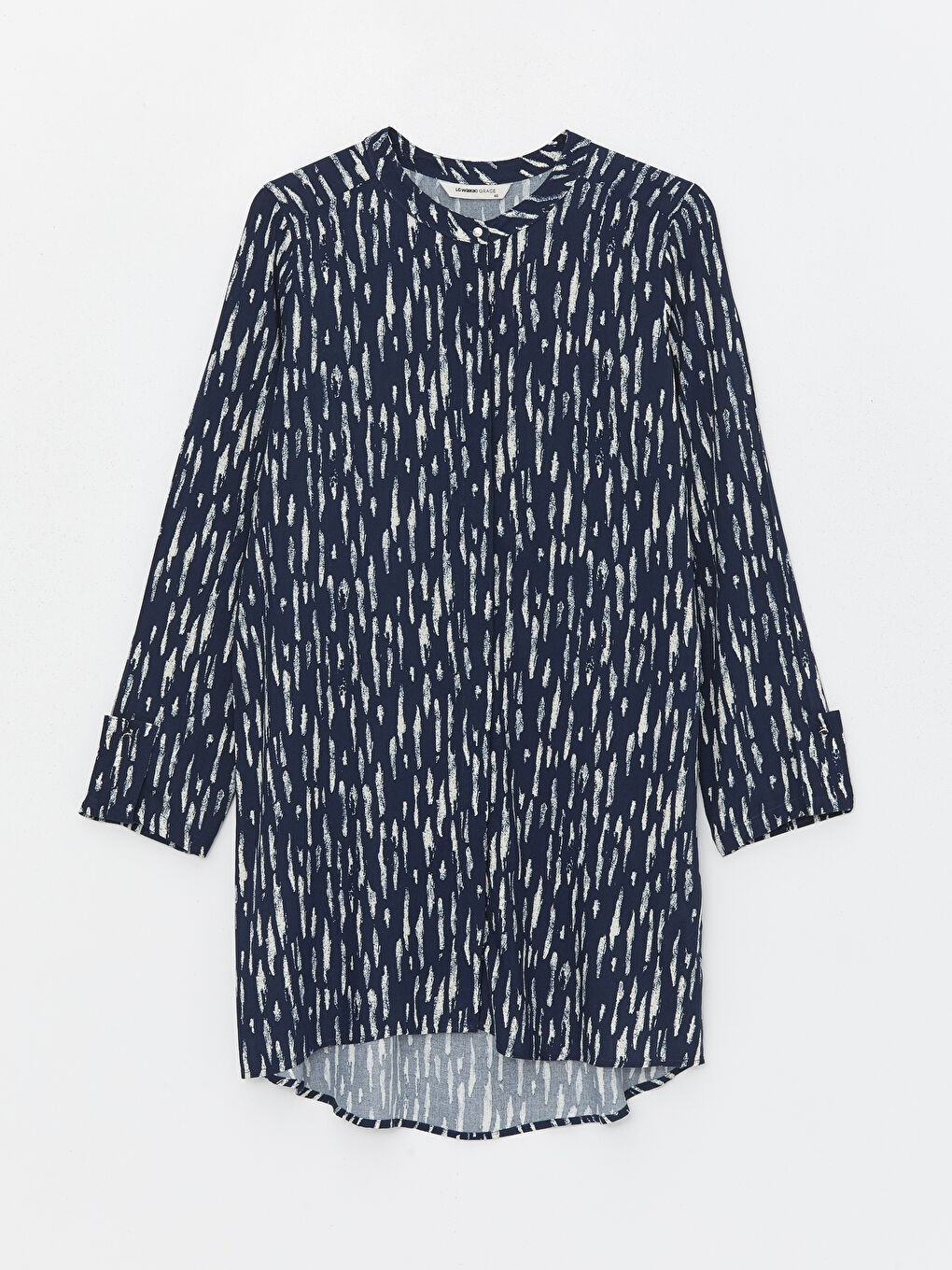 Crew Neck Patterned Women's Shirt Tunic-5