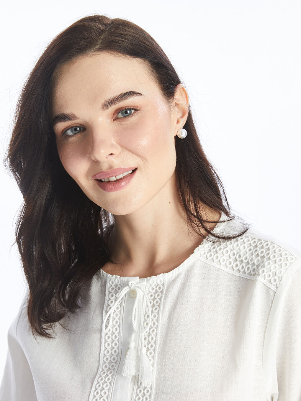 Woman ECRU Blouse -S46495Z8-EEW
