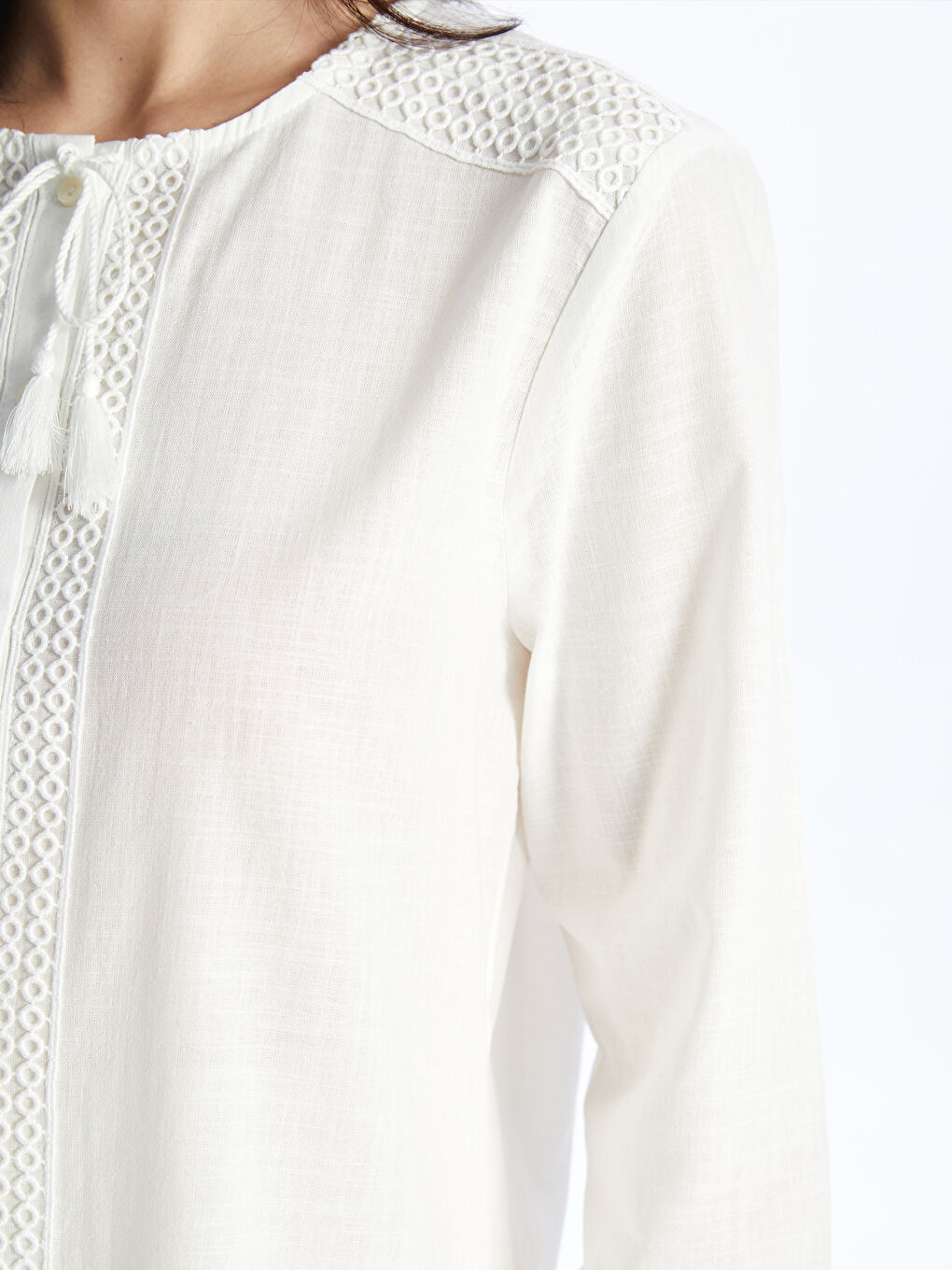 Woman ECRU Blouse -S46495Z8-EEW