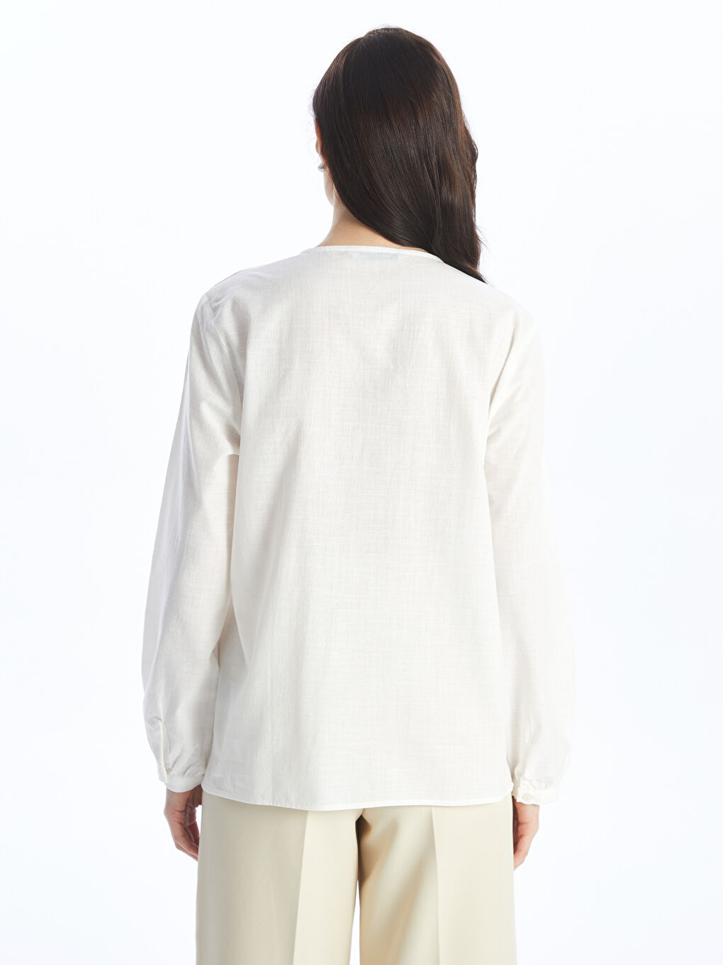 Woman ECRU Blouse -S46495Z8-EEW