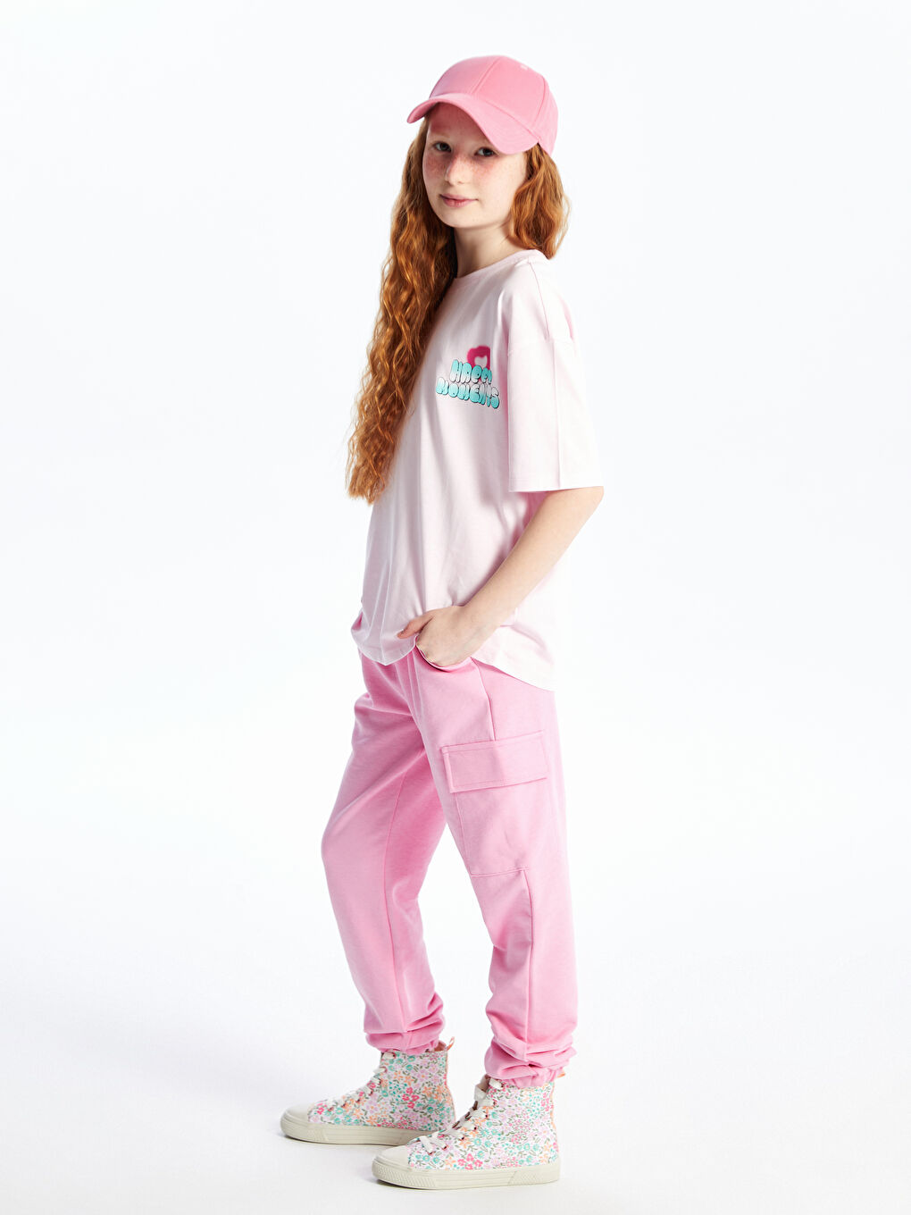 Girls' Cargo Sweatpants with Elastic Waist -S46503Z4-VVC