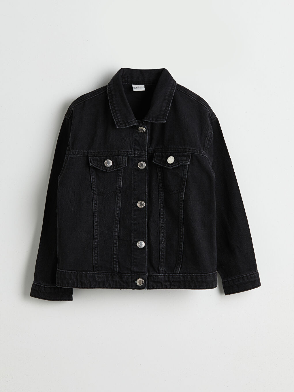 LCW Kids Siyah Kız Çocuk Jean Ceket
