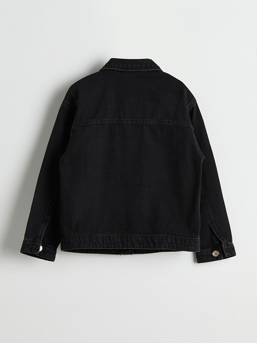 LCW Kids Siyah Kız Çocuk Jean Ceket - 1