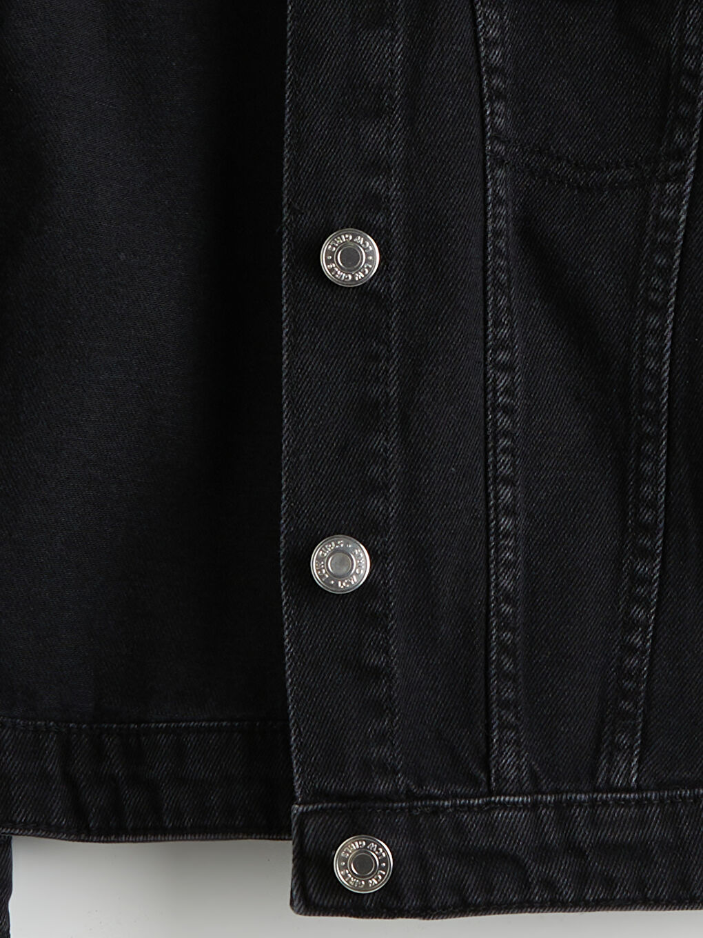 LCW Kids Siyah Kız Çocuk Jean Ceket - 2