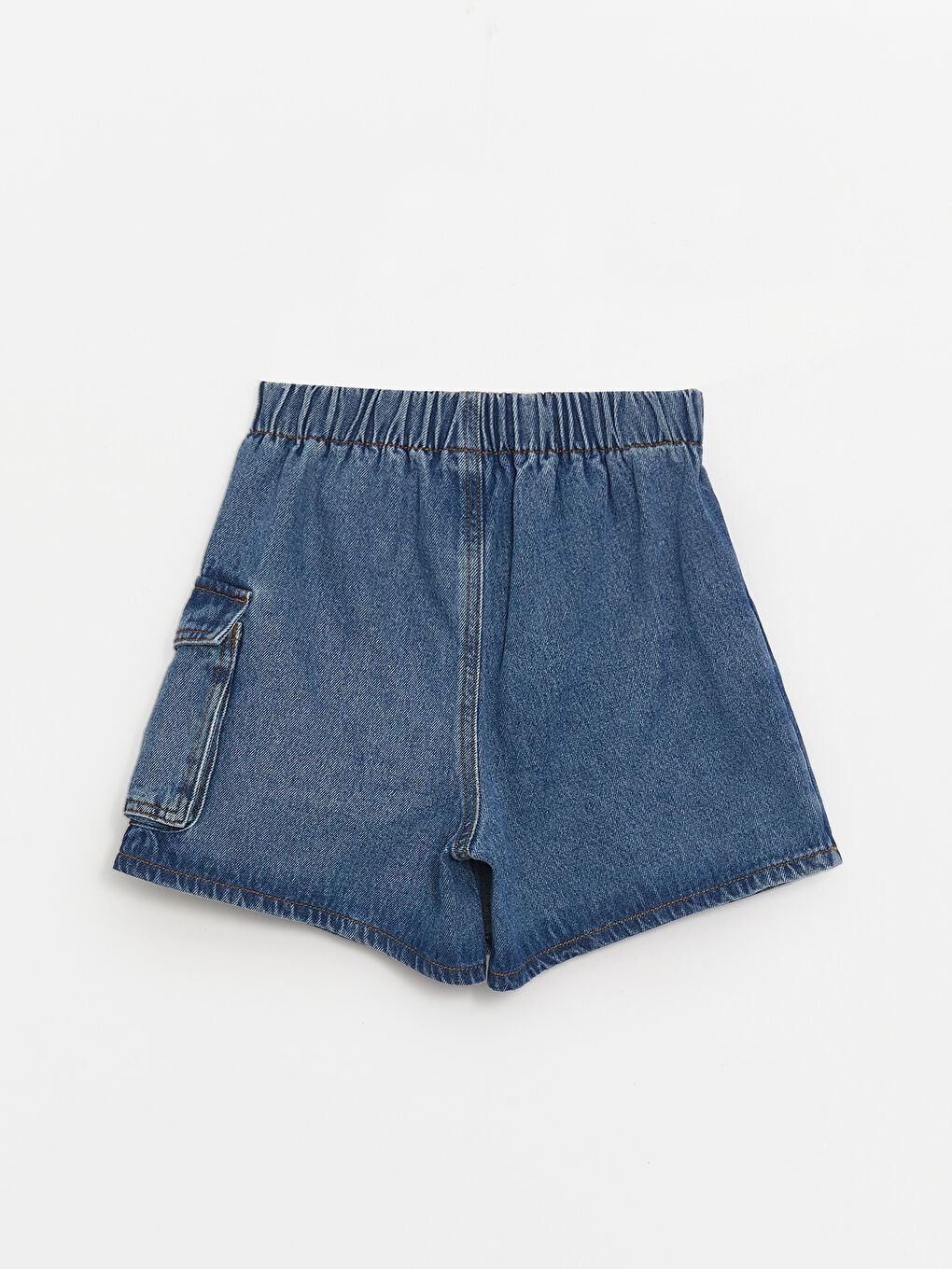 Jupe-Short en Jean à Taille Élastiquée pour Fille-1