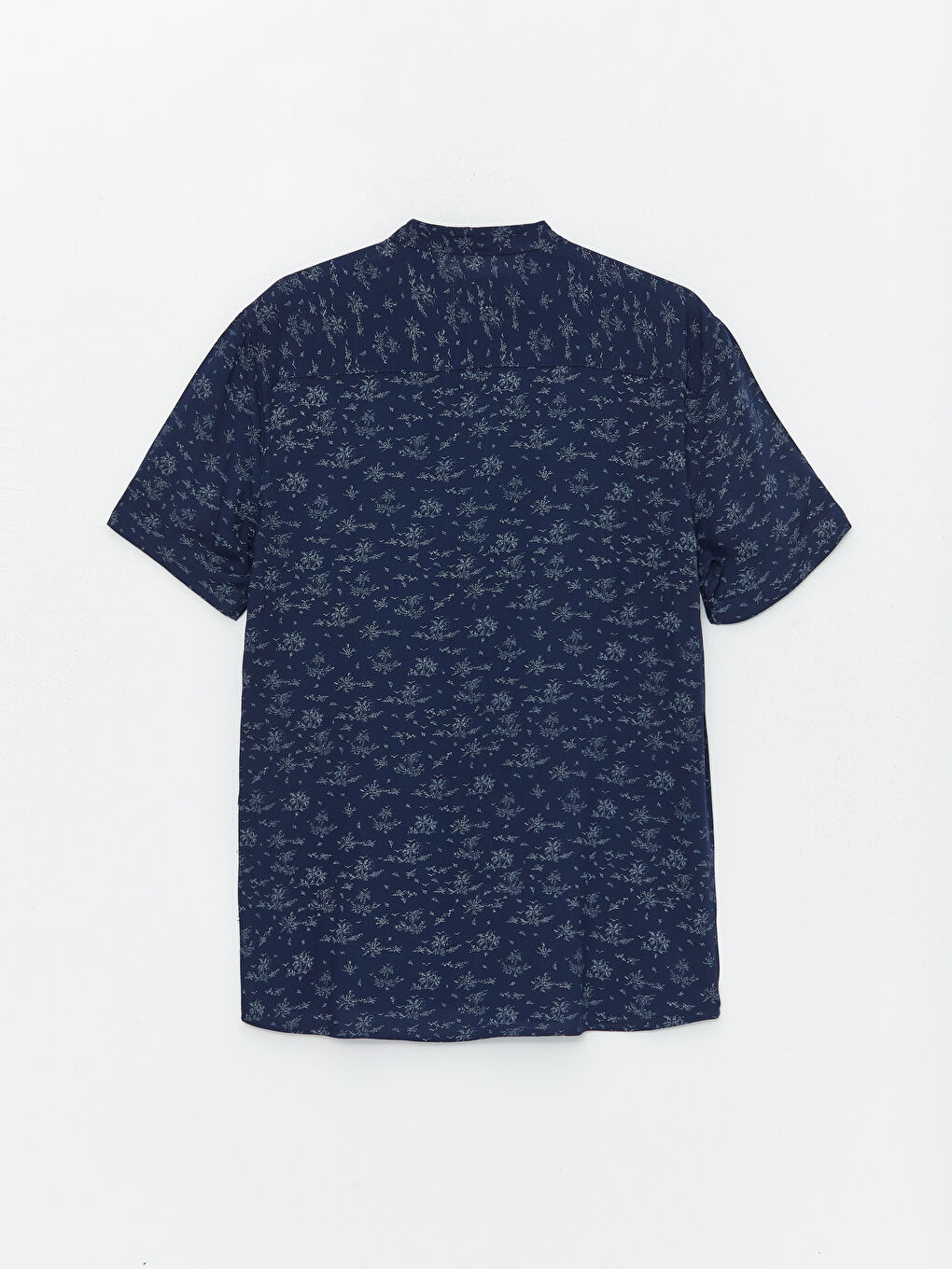 قميص رجالي ضيق بنقشة وأكمام قصيرة للرجال-7