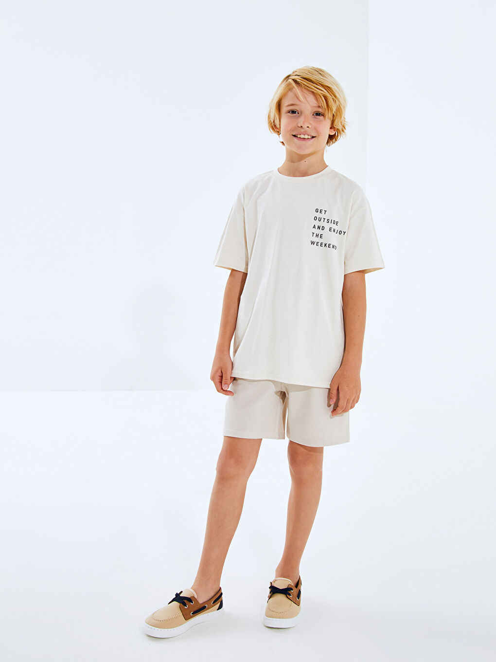 Crew Neck Oversize Boy's T-Shirt -S46548Z4-FWM
