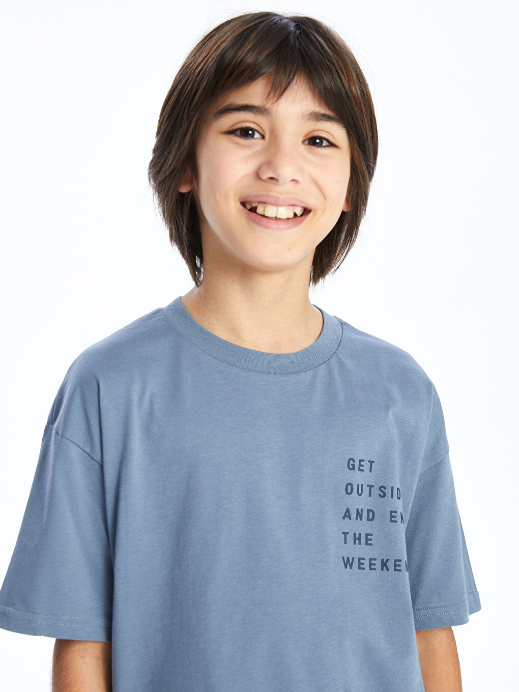 Crew Neck Oversize Boy's T-Shirt -S46548Z4-SRU