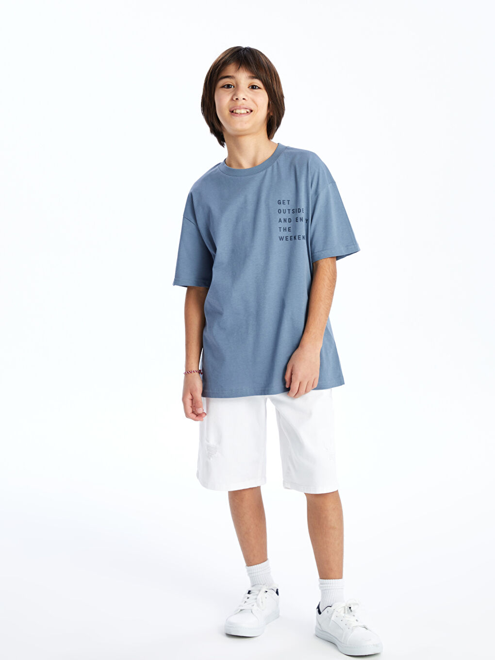 Crew Neck Oversize Boy's T-Shirt -S46548Z4-SRU