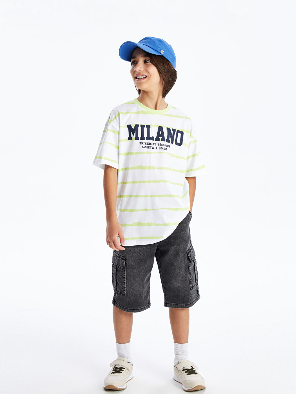 Crew Neck Oversize Boy's T-Shirt -S46551Z4-LRR