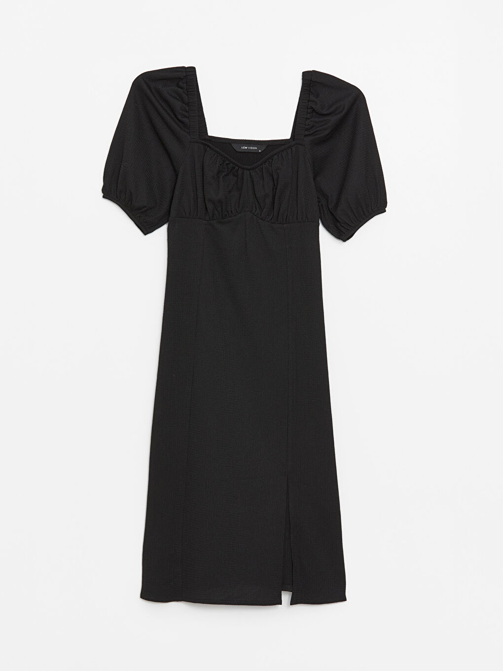 LCW Vision Sweetheart Neck Plain Short Sleeve Women's Dress -S46558Z8-CVL