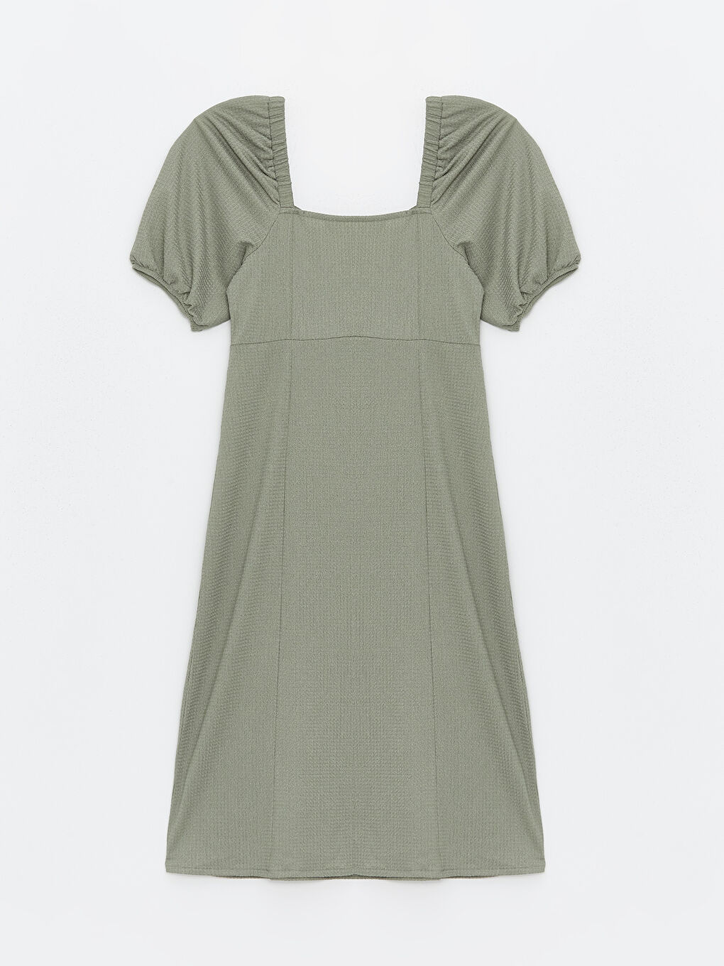 Sweetheart Neck Plain Short Sleeve Women's Dress -S46558Z8-GN2
